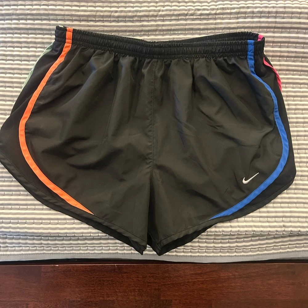 Nike Black Dri-FIT Shorts with Neon Accents - Picture 2 of 4